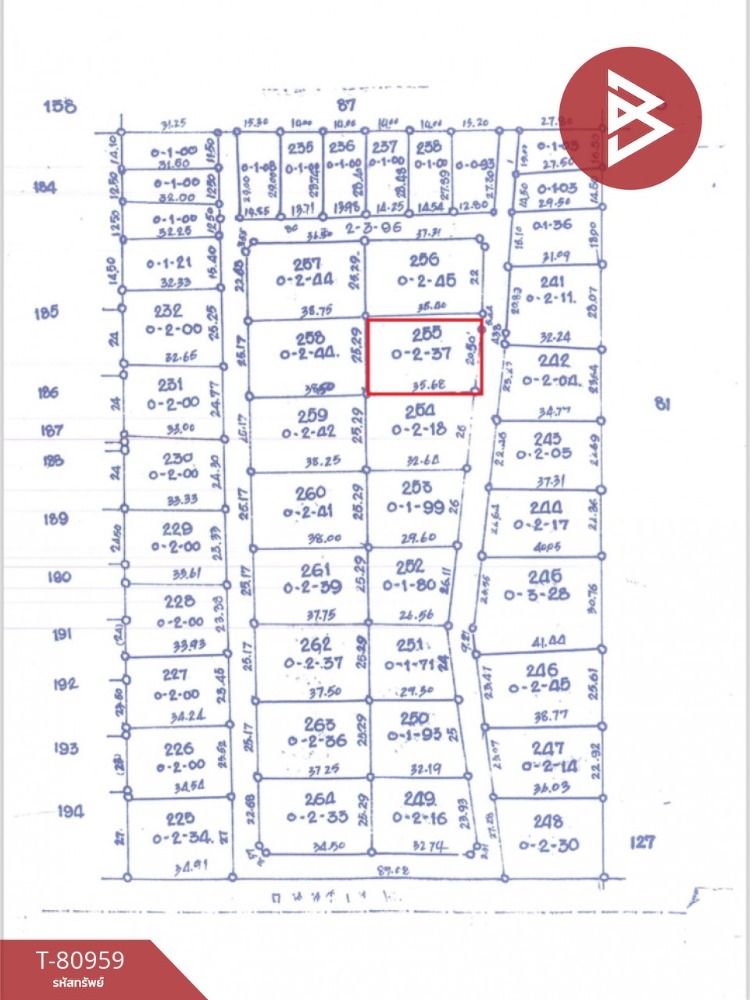 ขายที่ดิน เนื้อที่ 2 งาน 37 ตารางวา มวกเหล็ก สระบุรี